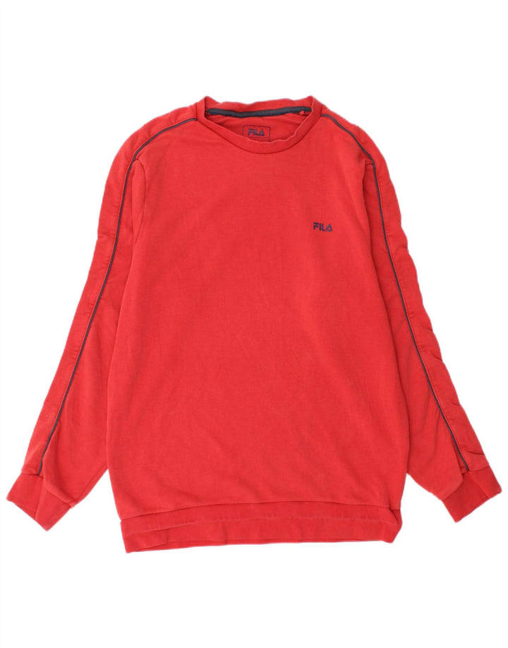 Ανδρικό φούτερ Fila Jumper μεγάλο κόκκινο πολυεστέρα
