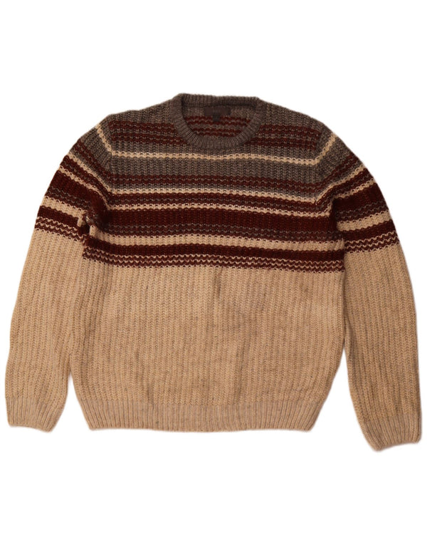 Marks & Spencer Ανδρικό πουλόβερ με λαιμόκοψη μεγάλο ακρυλικό μπορντό