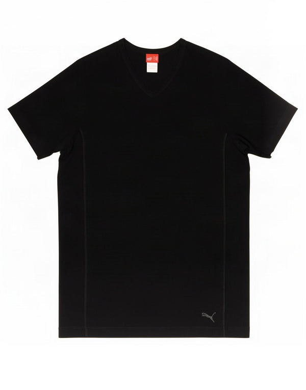 Ανδρικό T-Shirt Puma Τοπ μεσαίο μαύρο βαμβακερό