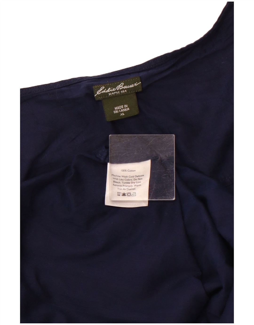 EDDIE BAUER Γυναικεία μπλούζα με 3/4 μανίκια τοπ UK 18 XL Navy Blue από βαμβάκι