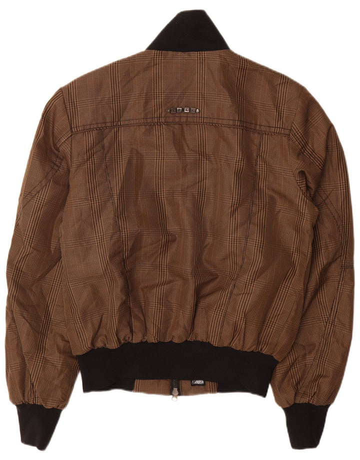 ΚΡΑΥΓΗ! Ανδρικό μπουφάν UK 36 Small Brown Check Polyester