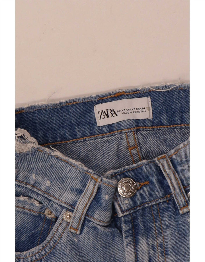 Zara Γυναικεία Μίνι Τζιν Φούστα XS W24 Μπλε