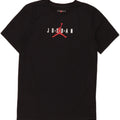 JORDAN Boys Graphic T-shirt Top 13-14 Years XL Black Polyester