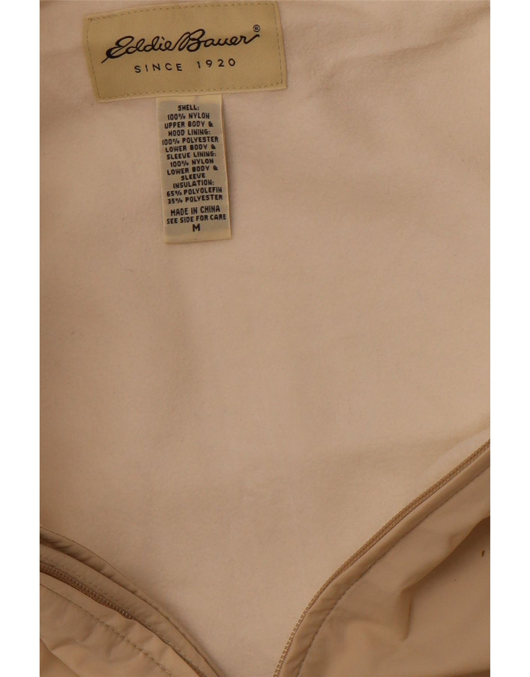 EDDIE BAUER Ανδρικό μπουφάν με κουκούλα αντιανεμικό UK 38 Medium Beige Nylon