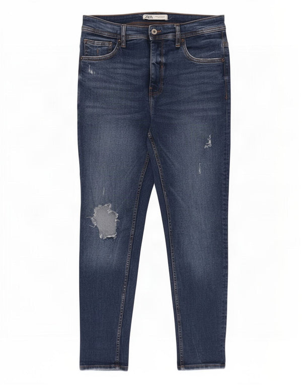Zara Ανδρικό στενό τζιν EU 42 Large W32 L26 Μπλε βαμβακερό