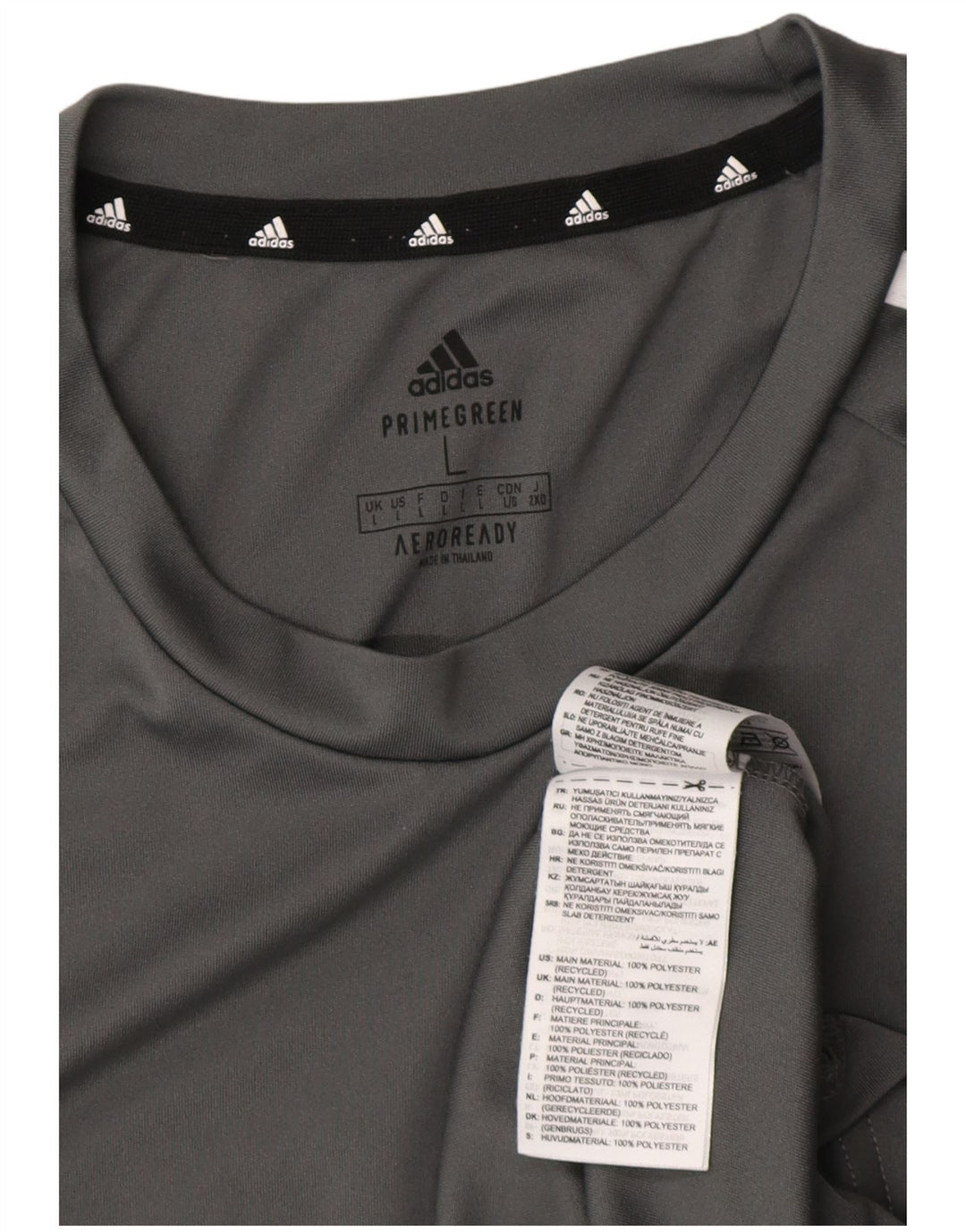 Adidas Ανδρικό T-Shirt Aeroready Top Large Grey Polyester
