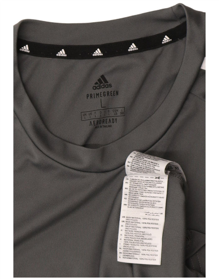 Adidas Ανδρικό T-Shirt Aeroready Top Large Grey Polyester