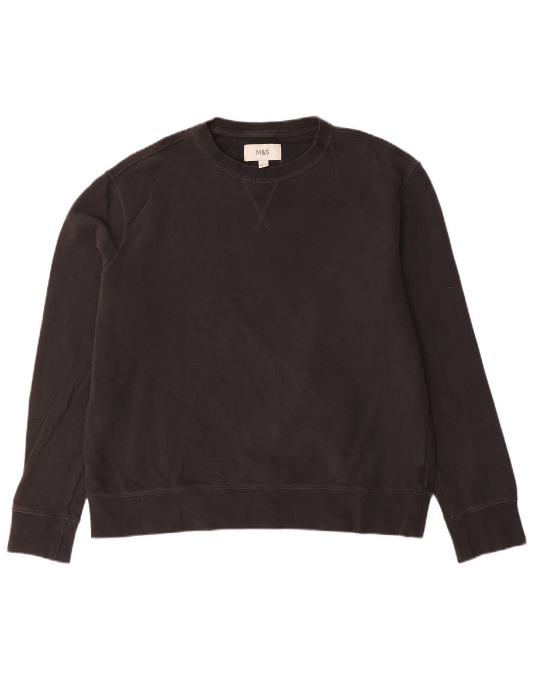 Ανδρικό φούτερ Marks & Spencer Jumper μεγάλο μαύρο βαμβακερό