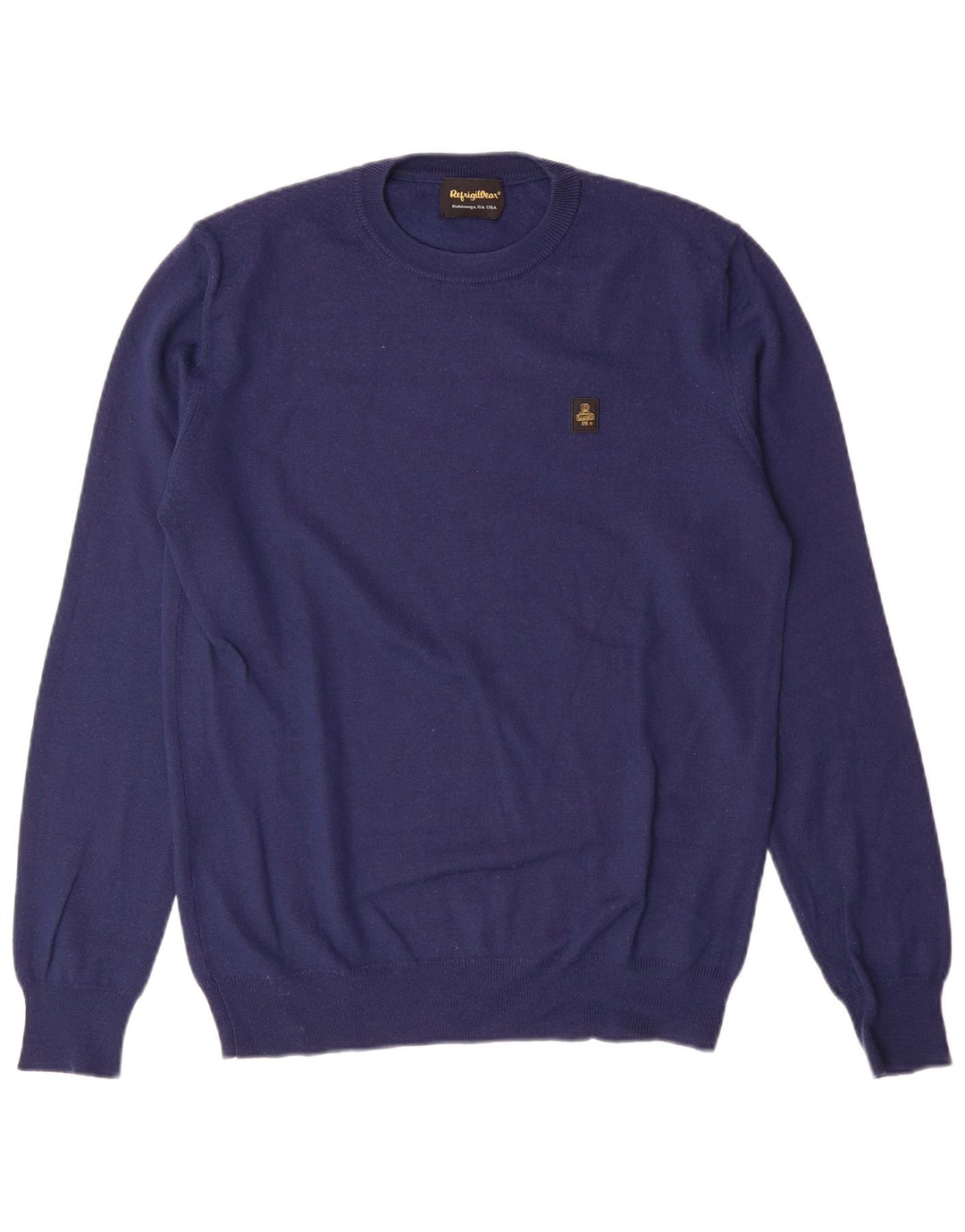 Πουλόβερ REFRIGIWEAR Boys Crew Neck Jumper 15-16 Years XL Navy Blue Wool