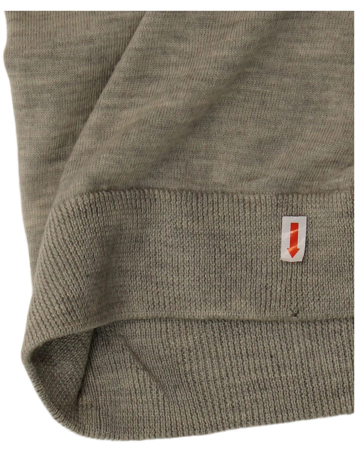 J. CREW Γυναικείο πουλόβερ με λαιμό σκάφος UK 10 Small Grey Merino Wool