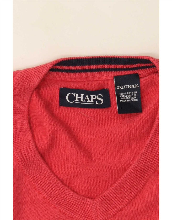 Chaps Ανδρικό γιλέκο Tank Top 2XL Ροζ Βαμβακερό
