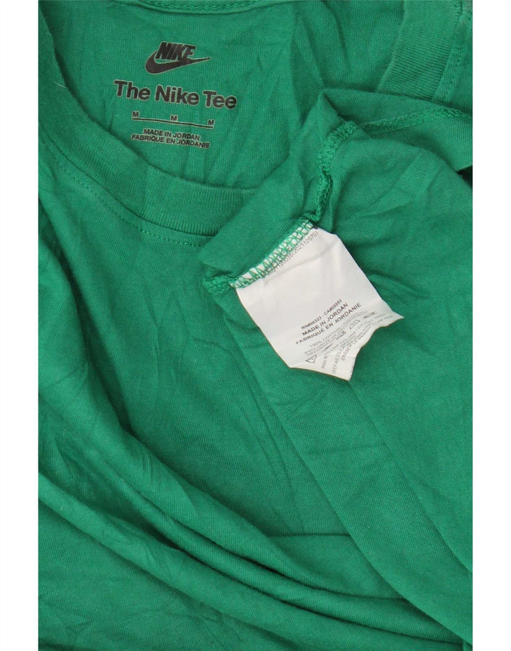 Ανδρικό μπλουζάκι Nike, μεσαίο πράσινο βαμβακερό