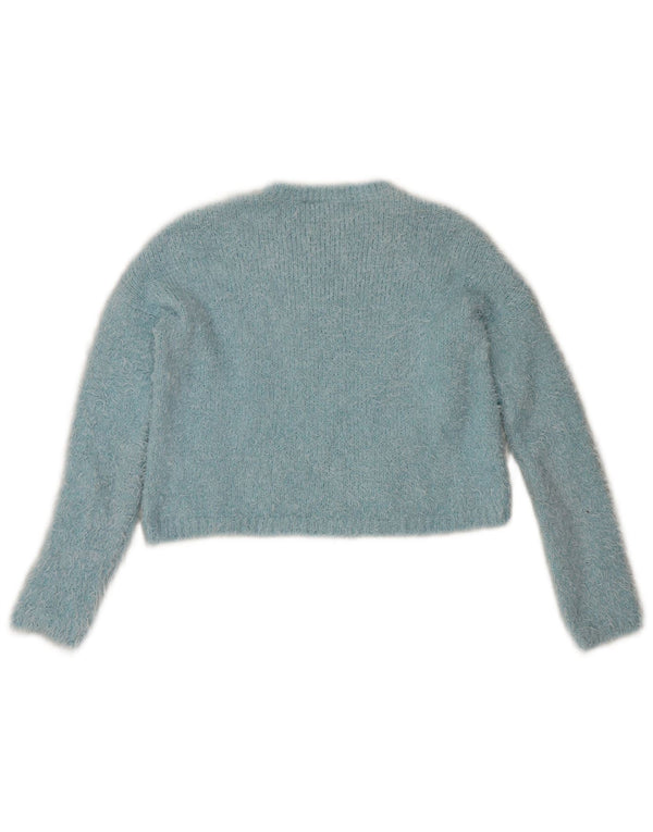 Γυναικείο πουλόβερ με λαιμόκοψη Topshop Crop Crop UK 8 Small Blue Polyester