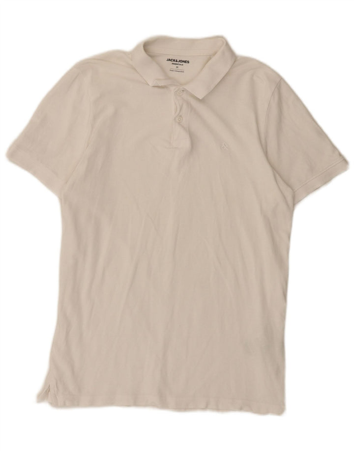Jack & Jones Ανδρικό πουκάμισο πόλο με κανονική εφαρμογή, μεσαίο λευκό βαμβακερό