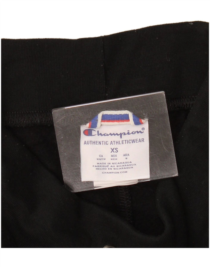 Champion Γυναικεία γραφικά αθλητικά παντελόνια Joggers UK 6 XS Μαύρο Πολυεστέρας
