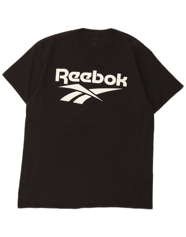 Ανδρικό γραφικό T-Shirt Reebok Top Large Μαύρο