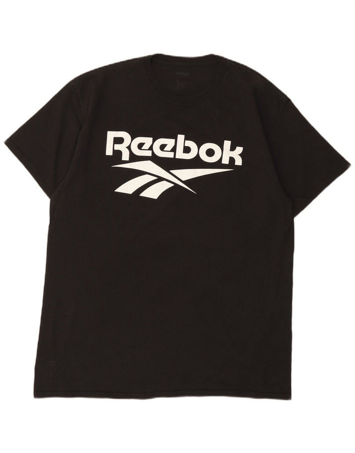 Ανδρικό γραφικό T-Shirt Reebok Top Large Μαύρο