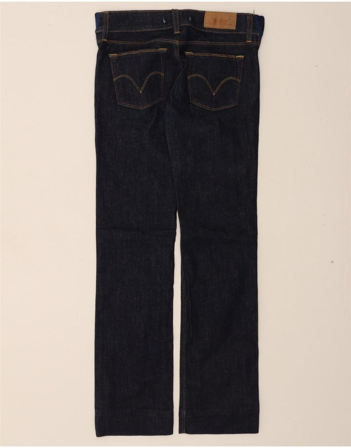 LEVI'S Womens 570 Straight Jeans W27 L31 Navy Blue Cotton Vintage Levi's and Second-Hand Levi's from Messina Hembry 
