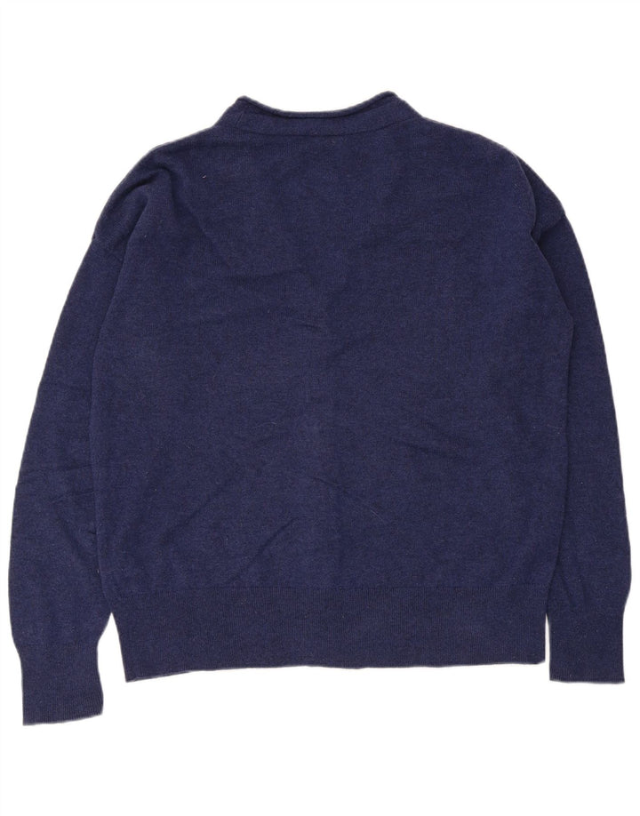 Cos Γυναικείο πουλόβερ UK 14 Medium Navy Blue Wool