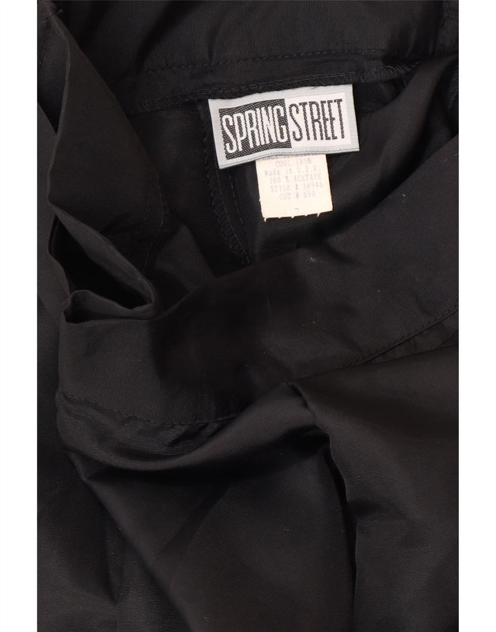 Vintage γυναικεία μάξι ψηλόμεση φούστα W26 Small Black Acetate