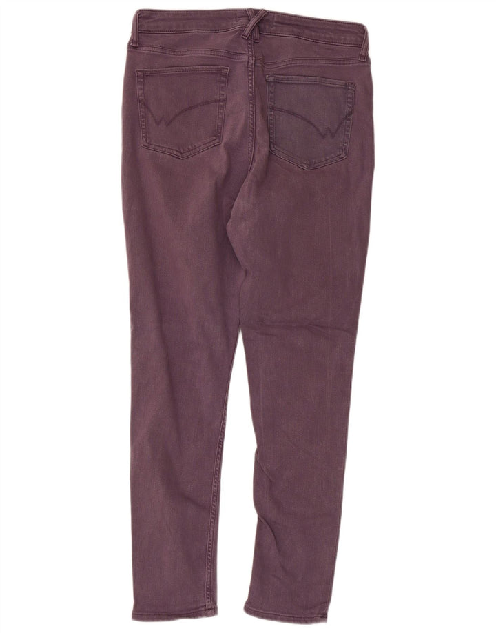 WHITE STUFF Γυναικεία Ψηλόμεση Skinny Jeans UK 14 Large W32 L28 Purple