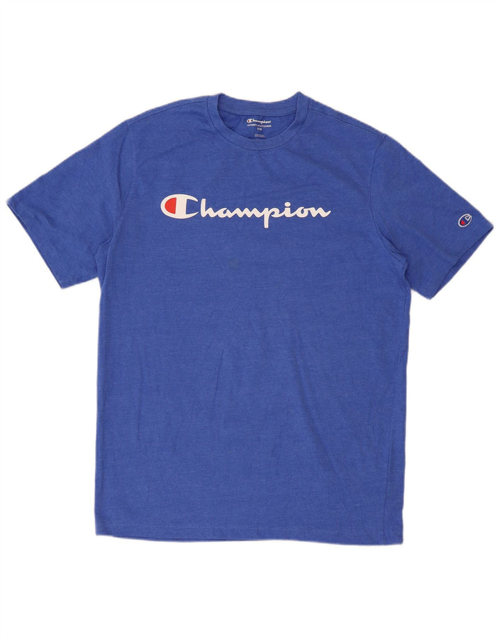 Champion Ανδρικό T-Shirt κανονικό γραφικό Top Medium Blue