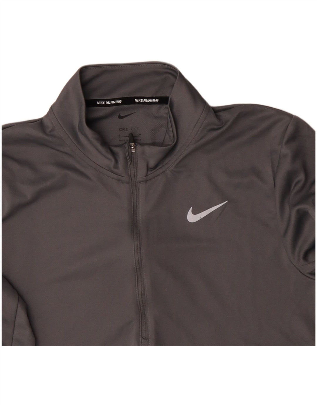 Ανδρική φόρμα πουλόβερ με φερμουάρ Dri Fit NIKE Top Small Grey Polyester