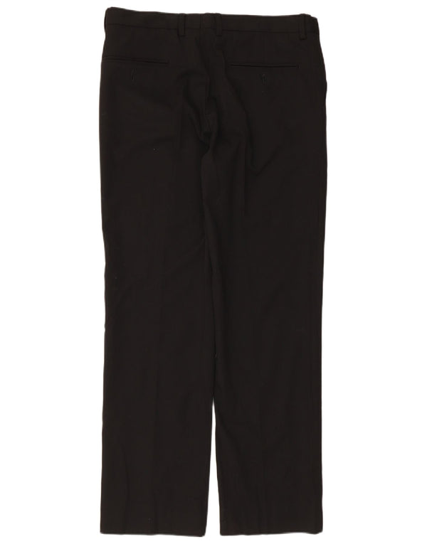 Zara Ανδρικό ίσιο παντελόνι Chino EU 40 Medium W32 L30 Black Viscose