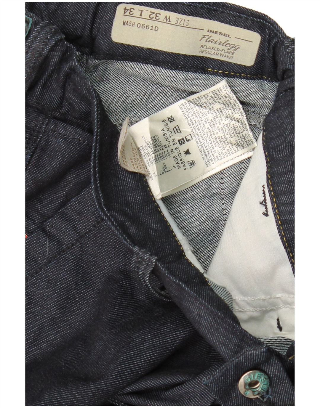 Γυναικεία DIESEL Flairlegg-a Relaxed Fit Flared Jeans W32 L31 Navy Blue