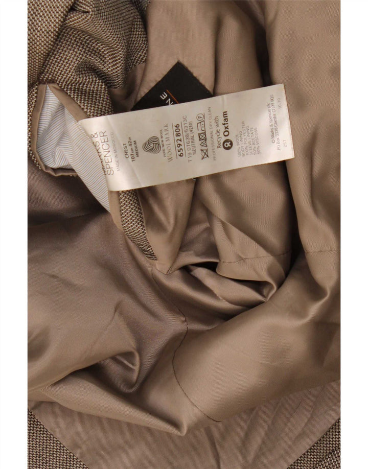 Marks & Spencer Ανδρικό μπλέιζερ με 2 κουμπιά μπουφάν UK 42 μεγάλο γκρι μαλλί