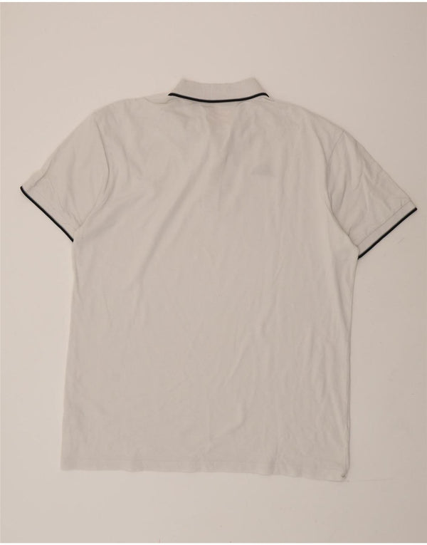 KAPPA Ανδρικό Πόλο Μπλουζάκι 3XL Λευκό βαμβακερό