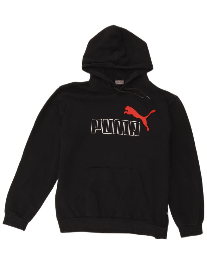 Ανδρικό γραφικό κουκούλα Puma, μεσαίο μαύρο βαμβακερό