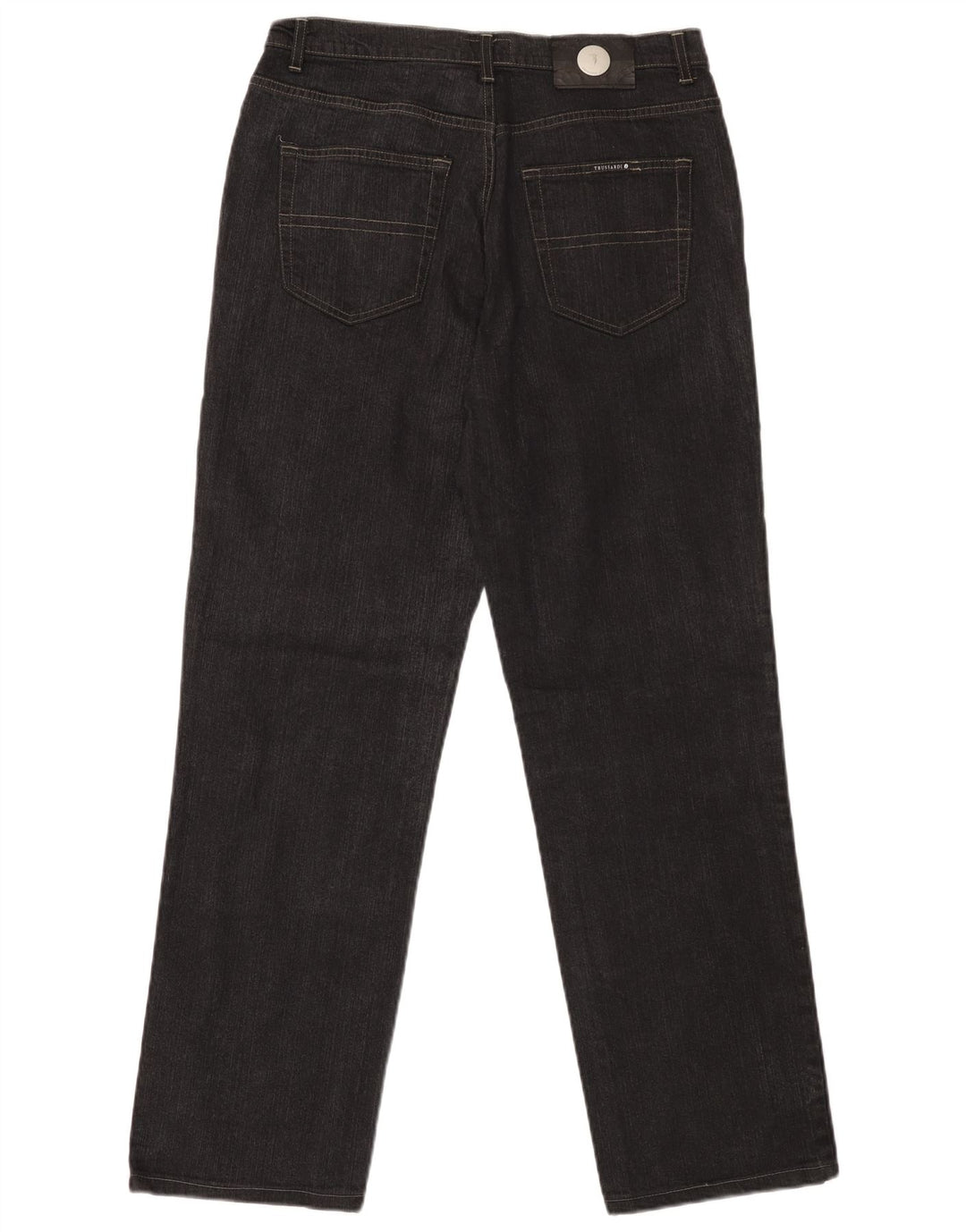 TRUSSARDI Ανδρικό τζιν ίσιο W32 L30 μαύρο βαμβακερό