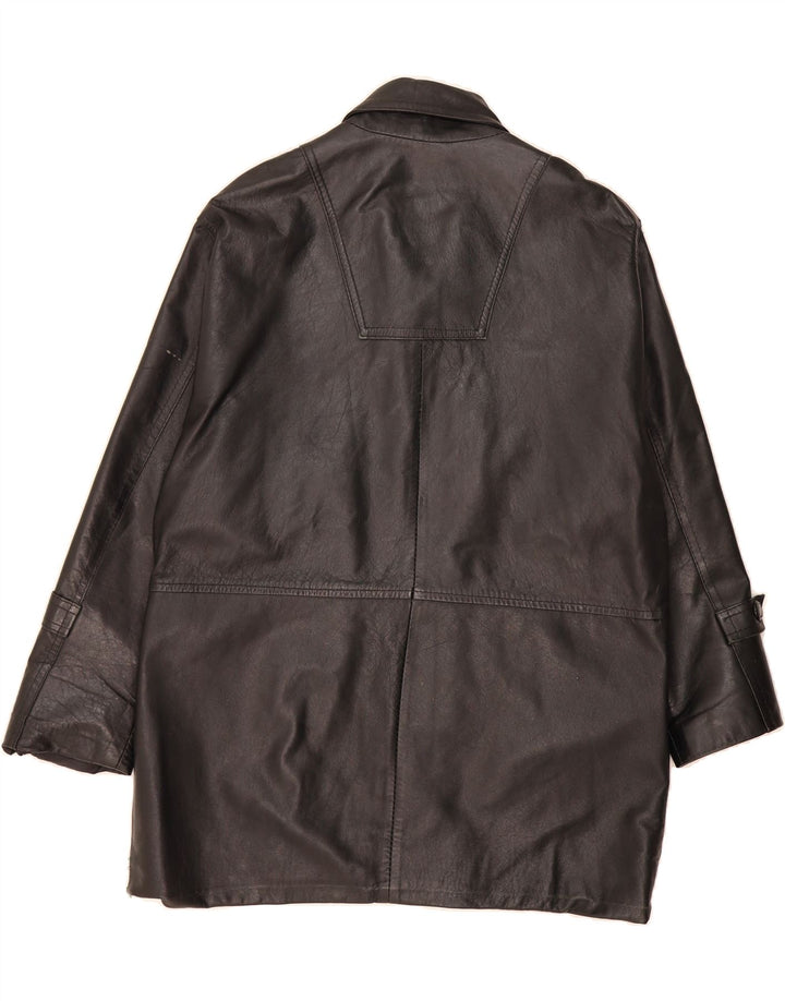 VINTAGE Mens Leather Jacket UK 40 Large Black Leather Vintage Vintage and Second-Hand Vintage from Messina Hembry 