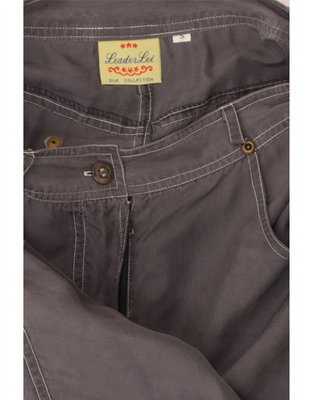 Vintage Γυναικεία Midi Φούστα Small W24 Grey Silk