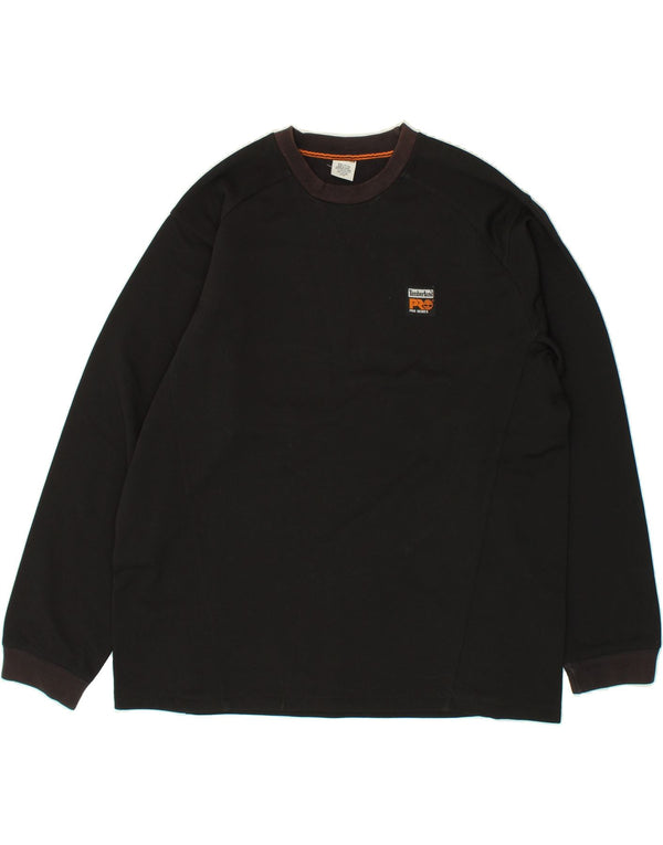 TIMBERLAND Ανδρικό ψηλό γραφικό φούτερ Jumper 2XL Μαύρο βαμβακερό