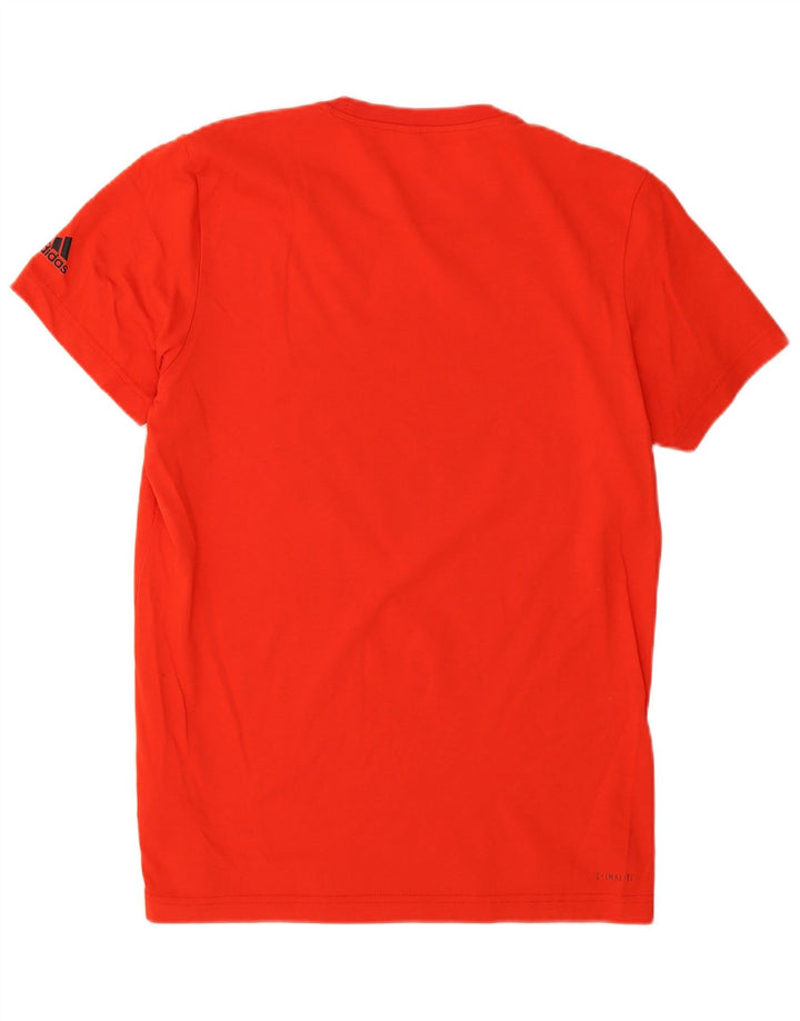 Ανδρικό γραφικό T-Shirt Adidas Top Μεσαίο κόκκινο βαμβακερό