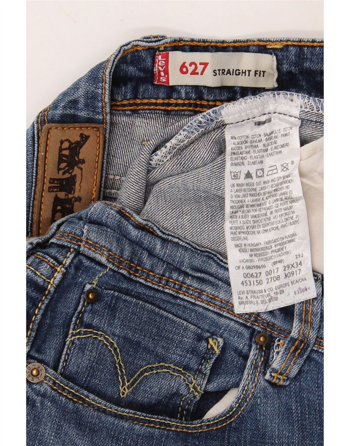 LEVI'S Womens 627 Bootcut Jeans W29 L34 Μπλε βαμβακερό