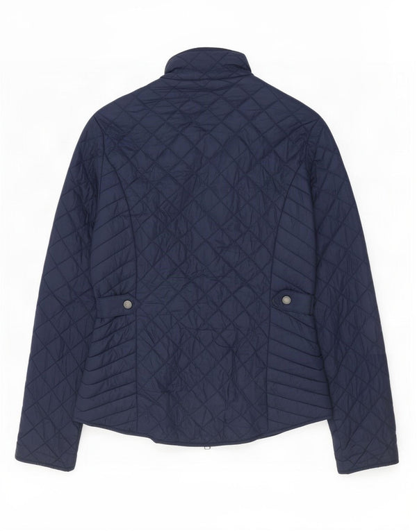 Barbour Womens Quilted Jacket UK 10 Small Navy Blue