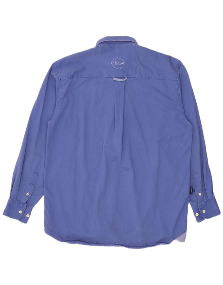 Ανδρικό πουλόβερ πουκάμισο Crew Clothing, μεσαίο μπλε βαμβακερό