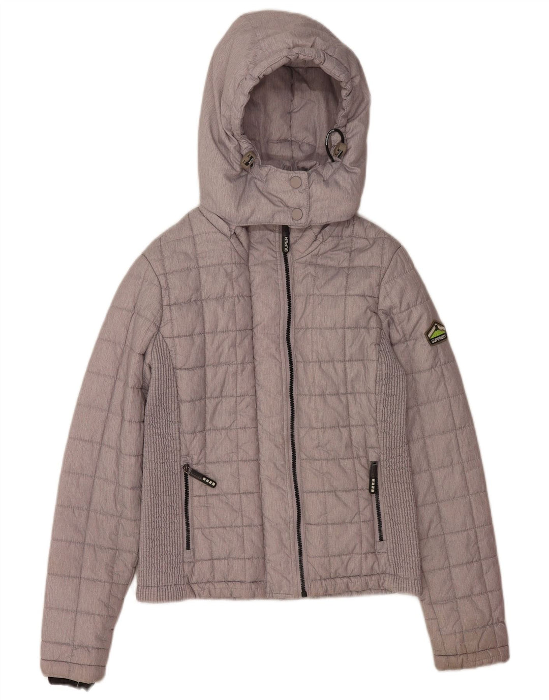 Γυναικείο μπουφάν με κουκούλα Superdry UK 10 Small Grey Polyester