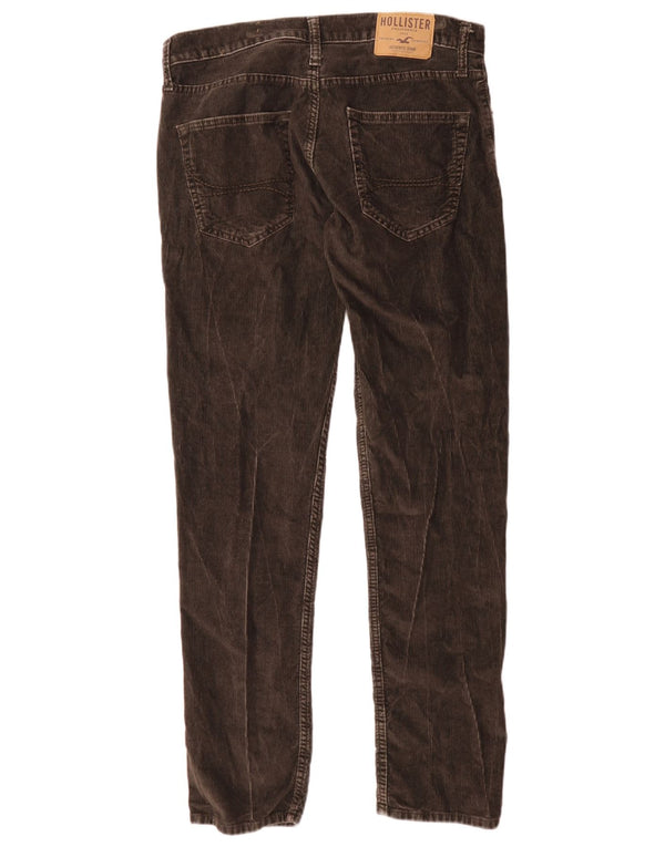 Ανδρικό κοτλέ κλασικό κωνικό παντελόνι Hollister W31 L32 Καφέ βαμβακερό