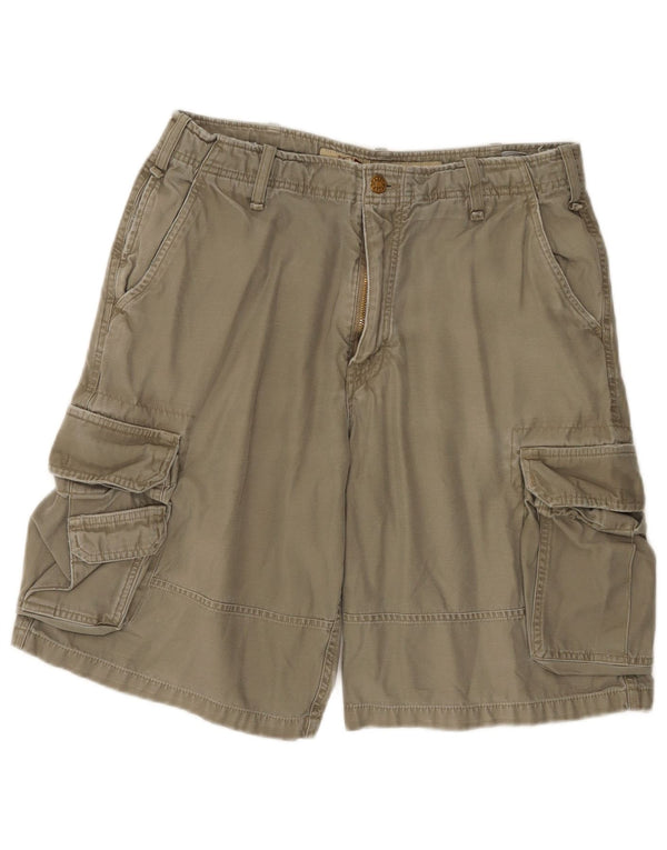 Americanino Mens Cargo Shorts IT 48 Medium W30  Khaki Cotton