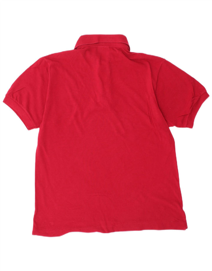 LACOSTE Mens Polo Shirt Size 4 Medium Red Cotton