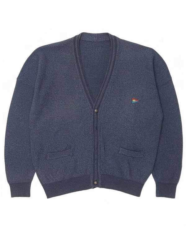 Ανδρικό πουλόβερ vintage ζακέτα IT 56 XL Navy Blue Cotton