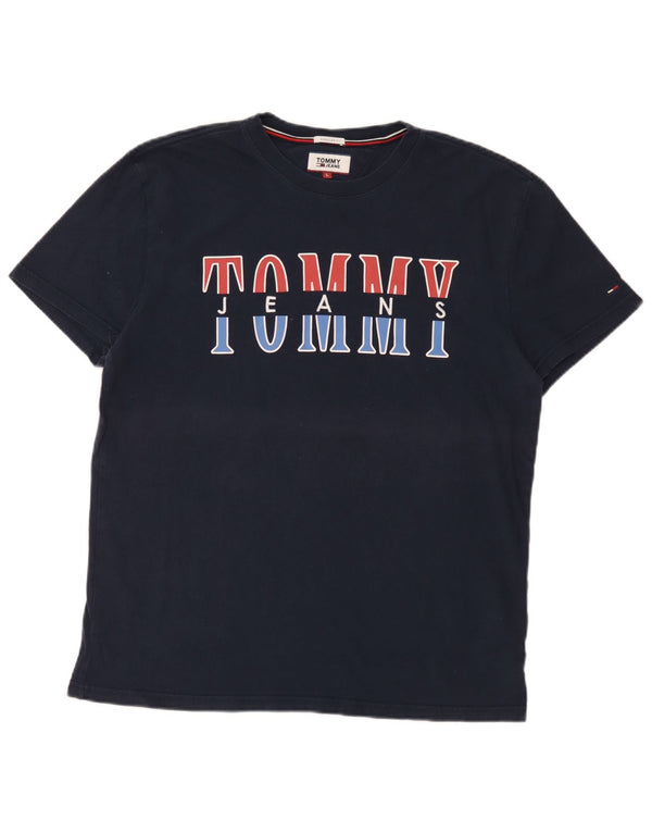 Tommy Hilfiger Ανδρικό T-Shirt Regular Fit Top Large Navy Blue