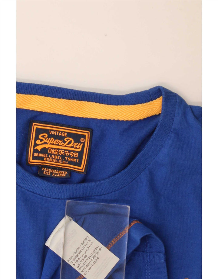 Superdry Ανδρικό T-Shirt Top XL Blue Cotton