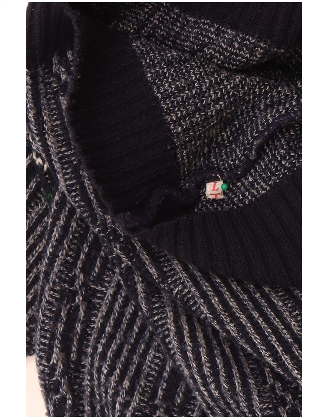 C & A Ανδρικό πουλόβερ με λαιμόκαυμα με λαιμόκοψη μεγάλο Navy Blue Fair Isle Πολυακρυλικό