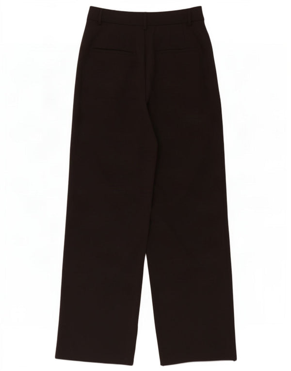 Zara Γυναικείο παντελόνι Chino με φαρδύ πόδι Medium W28 L30 Μαύρο Πολυεστέρας