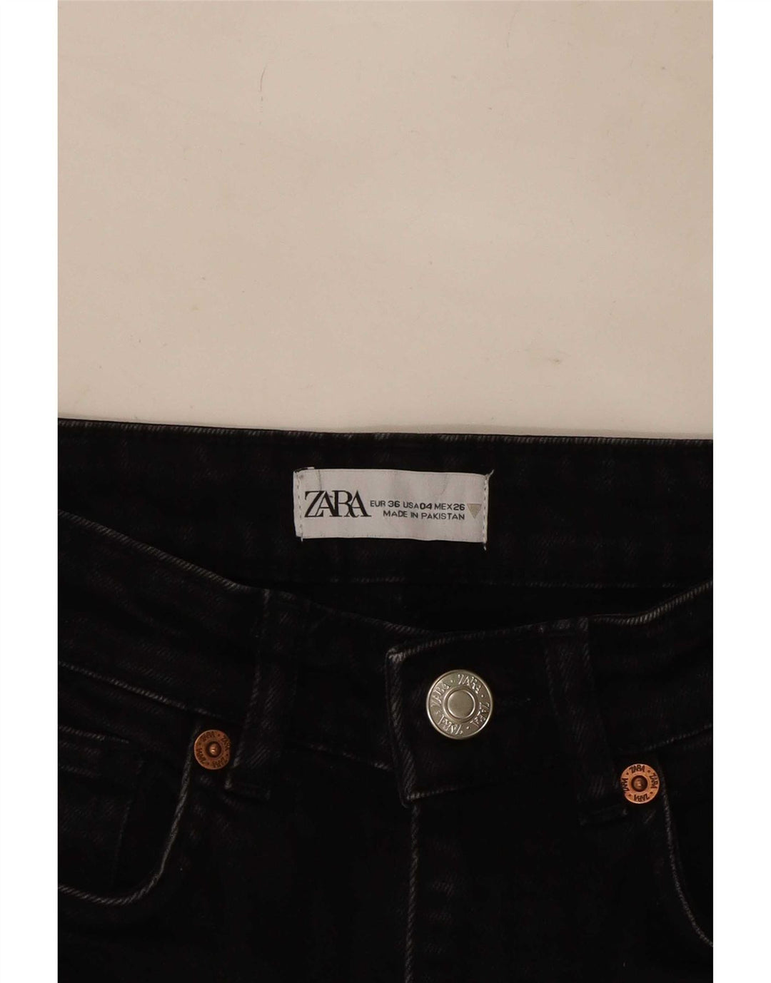 Zara Γυναικείο Τζιν μποτάκι EU 36 XS W26 L26 Μαύρο